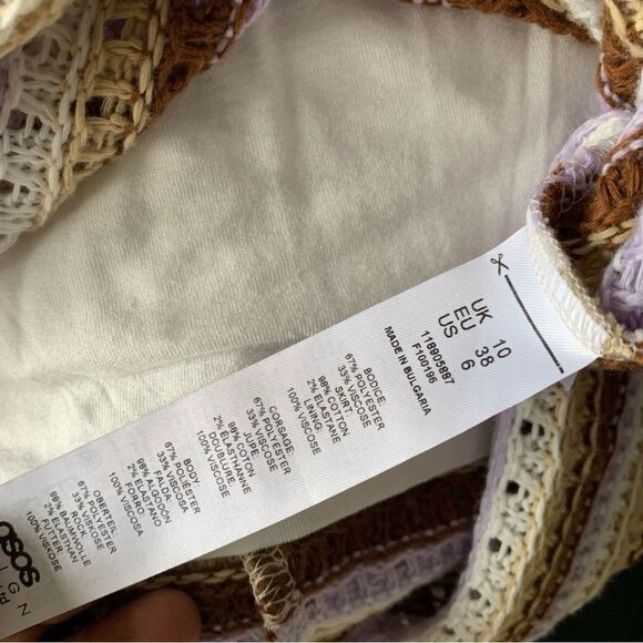 ASOS CHROCHET CUTOUT MIDI DRESS - Picture 12 of 13